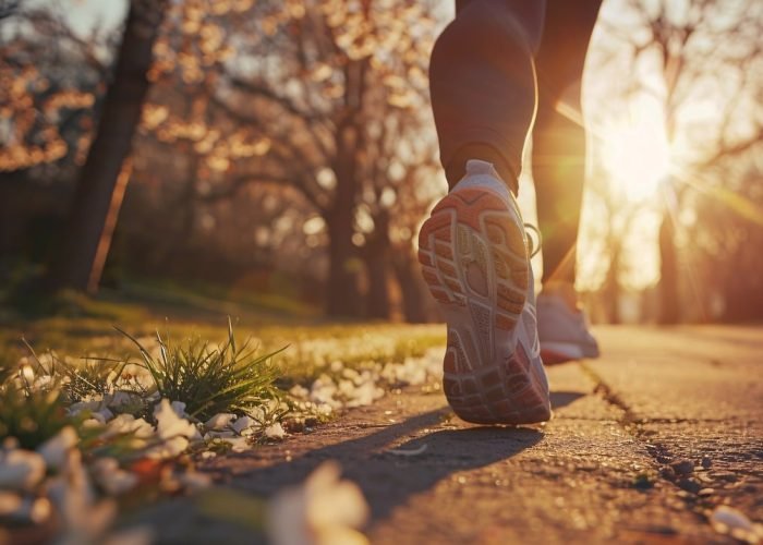 Tênis de corrida — atividade física e coração
